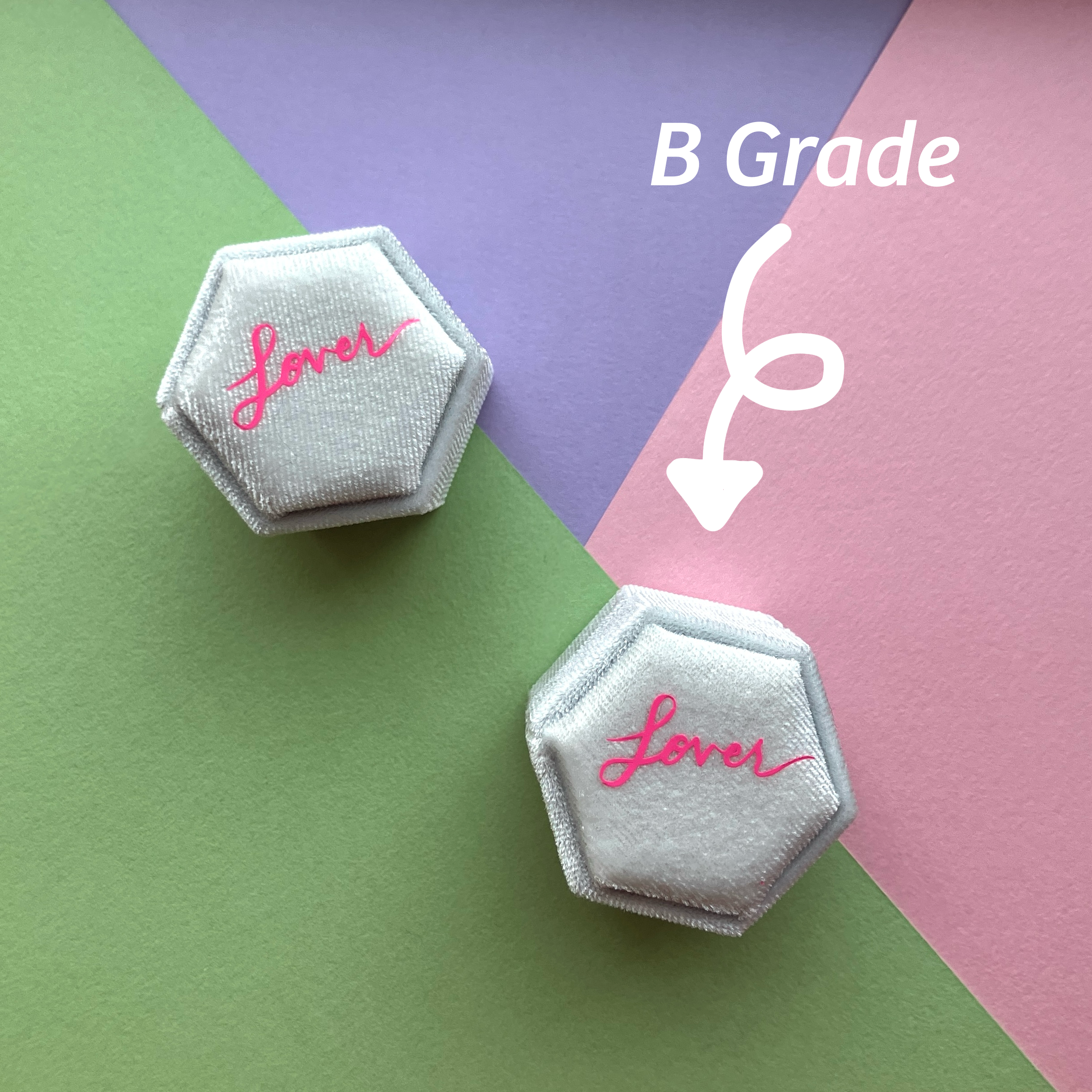 Lover - Two Slot Ring Box  - B Grade