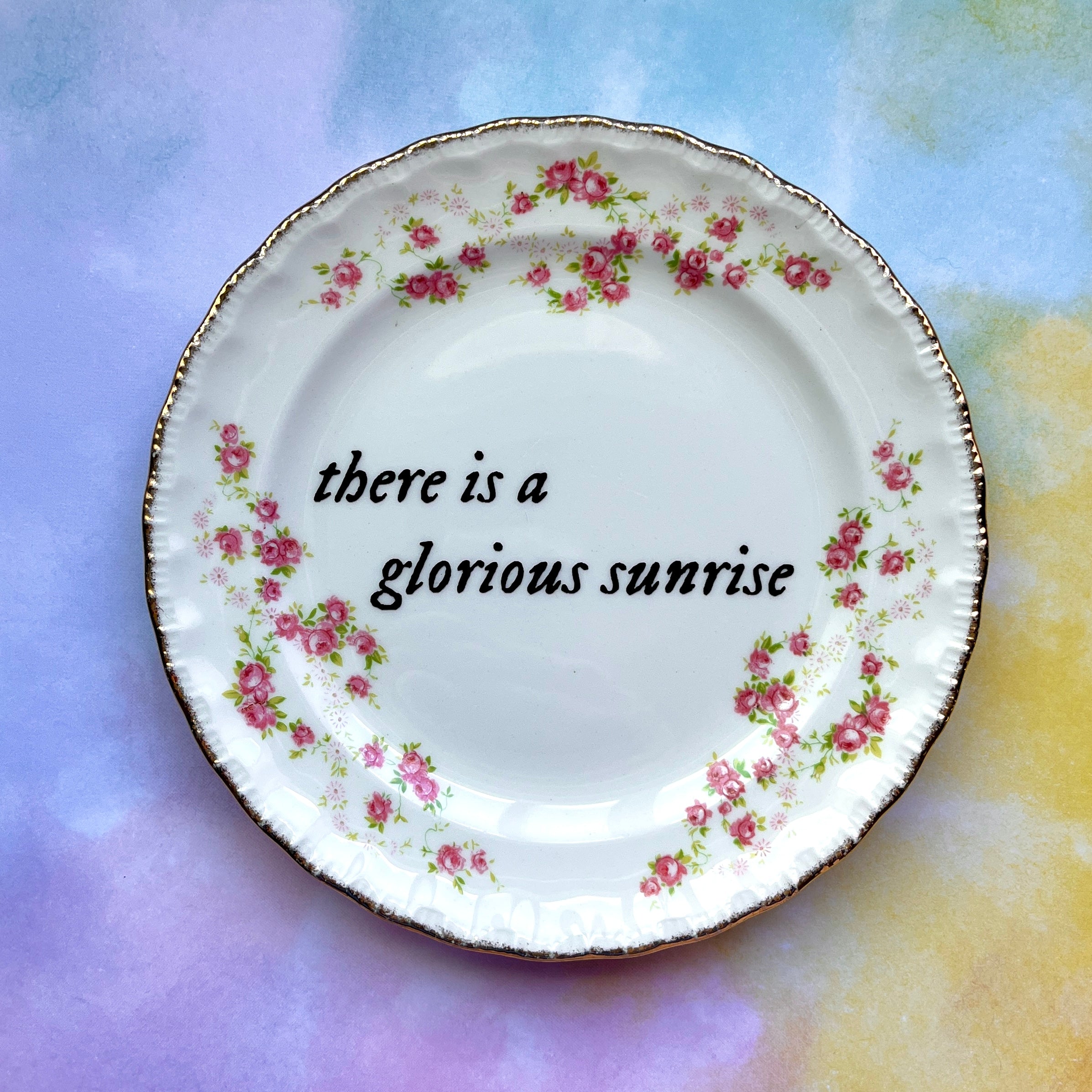 there is a glorious sunrise - jewelry dish