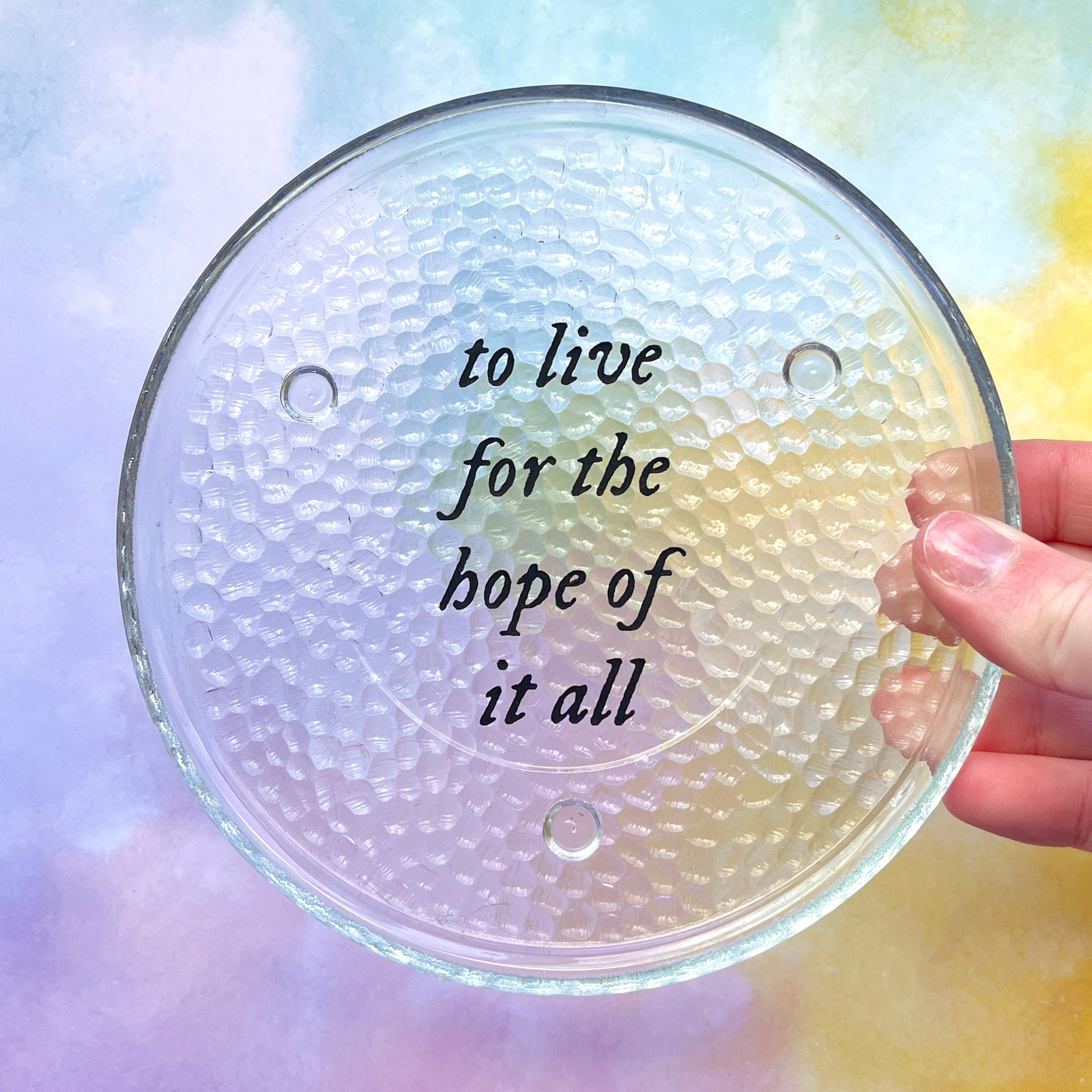 to live for the hope of it all - jewelry dish