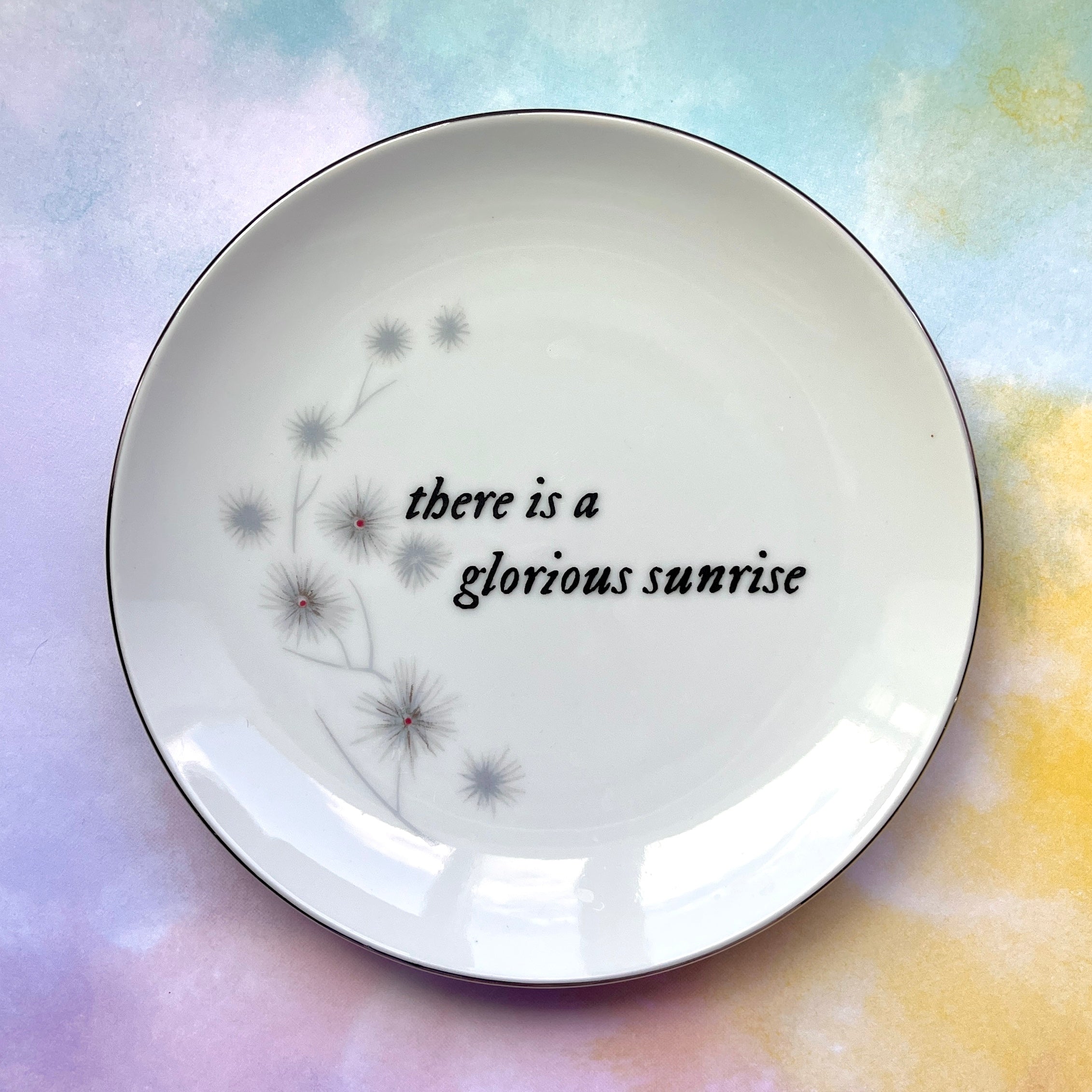 there is a glorious sunrise - jewelry dish